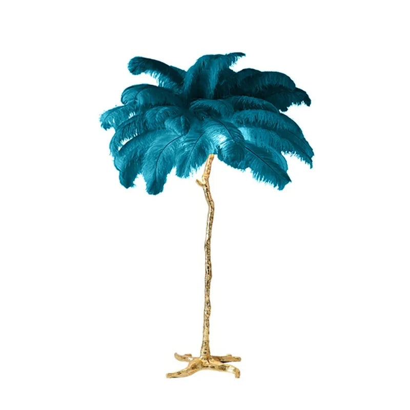 Living Room Sofa Side Floor Lamp  Feather Standing