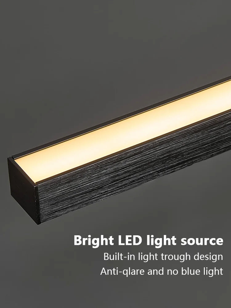 Modern Minimalist Living Room Ceiling Lights Bedroom Long Line lamps LED Chandelier Hall Bedroom Indoor Lighting Decoration