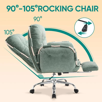 Comfortable Criss Cross Office Chair with Foot Rest Flip Armrests