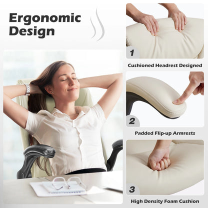 Ergonomic Office Chair Heavy Duty Task Desk Chair Leather
