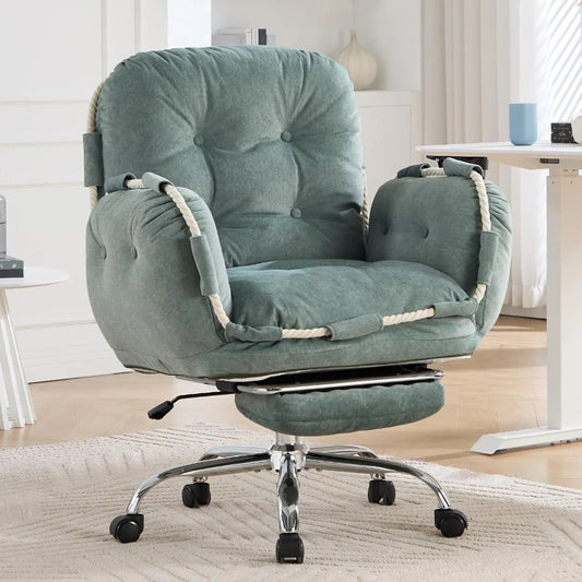 Comfortable Criss Cross Office Chair with Foot Rest Flip Armrests