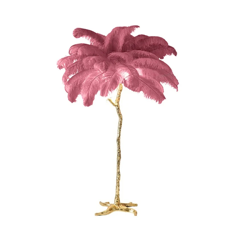 Living Room Sofa Side Floor Lamp  Feather Standing