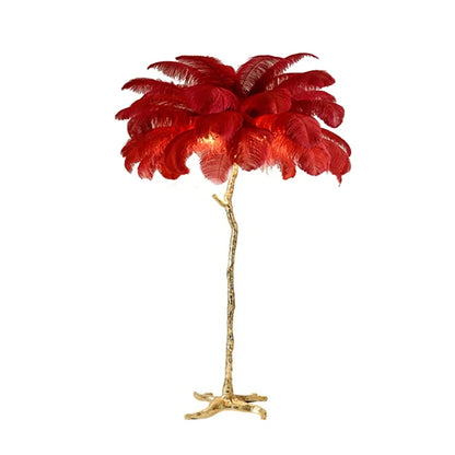 Living Room Sofa Side Floor Lamp  Feather Standing